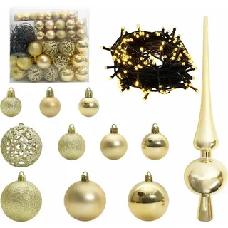 Weihnachtskugel-Set mit 300 LEDs 120 pcs Gold Kunststoff - Gold
