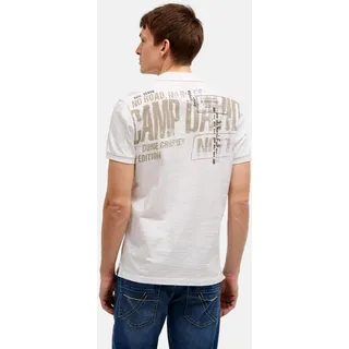 Camp David Poloshirt Dune Crusher Kurzarmshirt mit Polokragen - Weiß