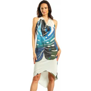 Wickelkleid Thira – Monstera blau – nanoSPACE by LADA | M