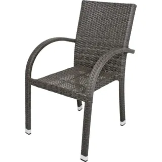 Garden Pleasure Modesto Gartenstuhl 57 x 65 x 85 cm grau 2 St.