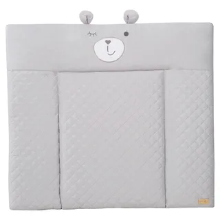 roba Wickelauflage "Style, Soft, silbergrau", mit aufgesticktem Gesicht,