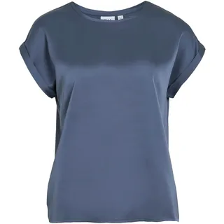 VILA Viellette S/S Satin Top - Noos Blau M