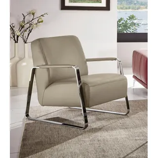 W.Schillig Cocktailsessel quadroo Velourgewebe 65 x 82 x 82 cm Beige mit Kissen