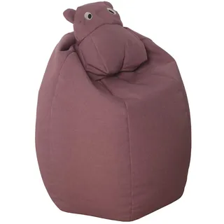 Sitzsack Nilpferd weich Polyester rosa 58 x 58 x 65 cm