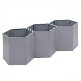 Mendler Hochbeet HWC-P64 77 x 264 x 100 cm Grau
