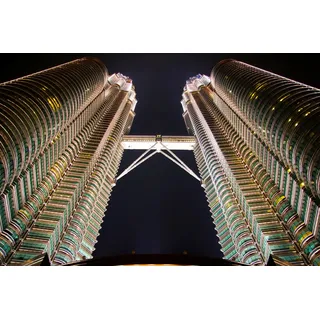 Papermoon Fototapete »SKYLINE-NEW YORK CITY SINGAPORE HONG KONG WANDBILD XXL«, bunt