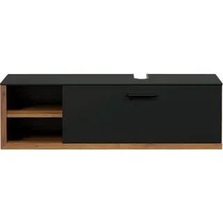 WELLTIME Waschbeckenunterschrank »Premont« 1 Stk. tlg. Hängender Waschtisch mit Siphonausschnitt - (B/T/H) 120/45/36 cm, schwarz