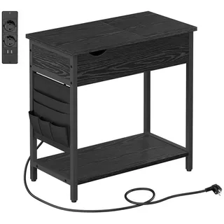 VASAGLE Beistelltisch schwarz 60,0 x 31,5 x 60,0 cm