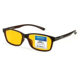 Prisma - 95% Blaulichtfilter-Brille FREiBURG LiTE95 - Damen und Herren - für Arbeit PC und TV - Augenanstrengung reduzieren - besser schlafen