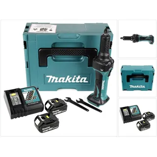 Makita Makita, DGD 800 RTJ Akku Geradschleifer 18V + 2x Akku 5,0Ah + Makpac