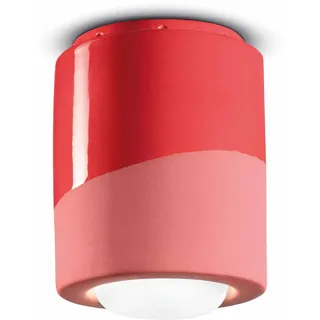 Licht-Erlebnisse Riace Aufbauspot Keramik Ø 12,5 cm H: 14 cm Rot Handarbeit