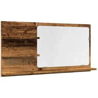 vidaXL Badspiegel mit Ablagen Altholz-Optik 90x11x45 cm Holzwerkstoff