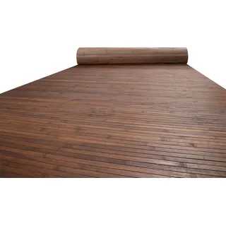 Wandverkleidung aus massiven Bambuslatten - Natur Roll Laminat in verschiedenen Musterungen Natur dunkelbraun Muster: 30 x 20 cm - Dunkelbraun