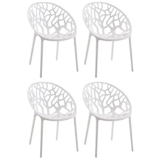 CLP Hope Stapelstuhl 59 x 60 x 80 cm weiß 4 St.