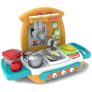 Chicos - My First Kinderküche | inkl. 15 Zubehörteile wie Töpfe, Besteck, Obst und Pfanne | Empfohlen ab 18 Monaten (84001)