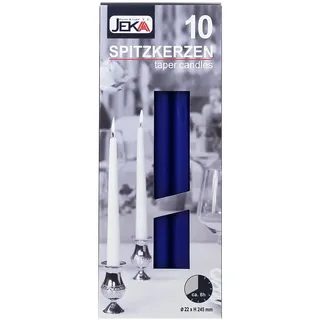 Ebersbacher Kerzen Spitzkerzen blau, ca. 22 x 240 mm, 10 Stück/Pack