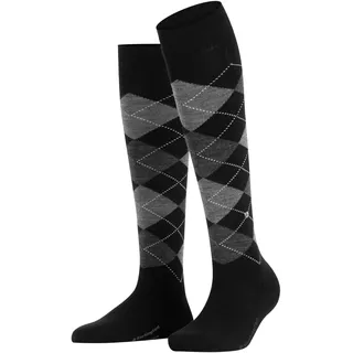 Burlington Damen Kniestrümpfe Marylebone Kh Wolle lang gemustert 1 Paar, Schwarz Black 36-41