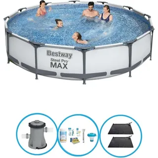 Bestway Pool Steel Pro MAX - Pool Deal - 366x76 cm - Grau