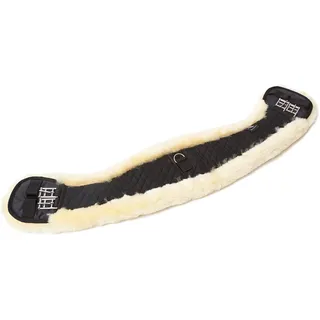 Engel Reitsport | Lammfell Sattelgurt Dressur Kurzgurt Mondgurt MGURT-65-SCH-MED schwarz/med. 26" 65cm