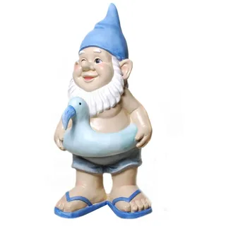 Udo Schmidt Niedlicher Badezwerg - Deko für Innen und Außen handbemalt Polyresin Gartenzwerg
