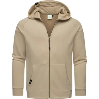 Sweatjacke RAGWEAR "Kapuzensweatjacke Zenway", Herren, Gr. S, beige (sand), Obermaterial: 70% Baumwolle CO. 30% Polyester PES., Sweatjacken Sweatjacke