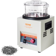 VEVOR Mini KT-185 magnetische Tumbler 180mm, Schmuck Poliermaschine und Finisher Maschine mit guter Zeitfunktion, schneller Verarbeitungsgeschwindigkeit für Leichtmetall, 2000 RPM, Grau