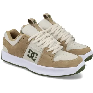 Schnürschuh DC SHOES "Lynx Zero", Herren, Gr. 13(47), taupe, silber birch, olive, Obermaterial:50.51% Leder, 39.8% Synthetikmaterial, 9.69% Microfaser;, Schuhe Schnürschuh