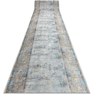 rugsx Läufer Antirutsch Lotus BORDERO 95111 Grau/Beige - Waschbar - 60x130 cm- Rutschfester Teppich für Flur & Küche