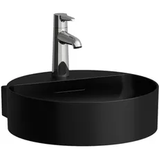 Laufen VAL Handwaschbecken, unterbaufähig, ohne Hahnloch, ohne Überlauf, 400x425mm, H811281, Farbe: Schwarz Matt
