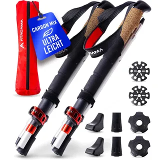 Atacama Nordic Walking Stock 135 cm schwarz