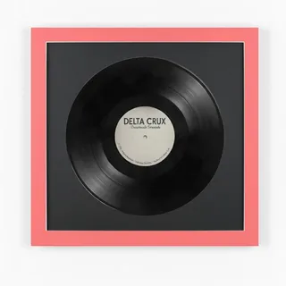 K-Möbel Schallplatten Rahmen modern Rot 40x40 cm 2er Set
