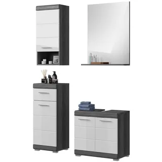 inn.furn Badmöbel Set Shawn 4-tlg. Weiß Hochglanz