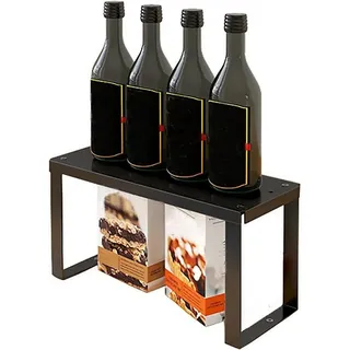YunNasi Schrankregal Stapelbar Edelstahl Küchenregal Organizer Küche Badezimmer Aufbewahrung 1 Stück S:30x12x15cm