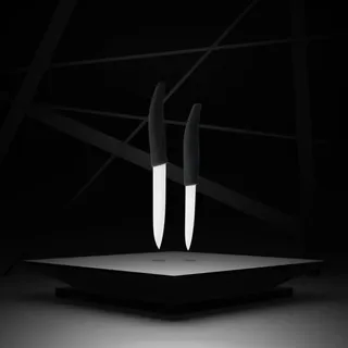 NIROSTA Messerset, Keramik, 2-teilig, Küchenmesser und Schälmesser - Bunt