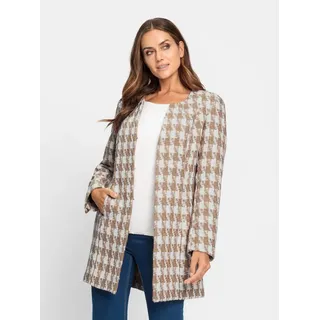 Heine Blazer in ecru-camel Pepita | Gr.: 48