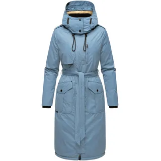 Wintermantel NAVAHOO "Wintermantel Hokulanii", Damen, Gr. S, blau (powder blau), Obermaterial: 100% Polyester PES.  Obermaterial: Futter: 100% Polyester PES. 100% Polyester PES., Mäntel Wintermantel