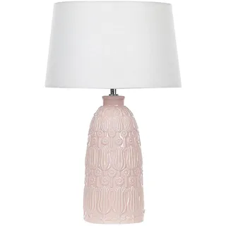 Beliani Tischleuchte Zarima 35/35/56 cm , Pink , Keramik , E27 , 35x56x35 cm , Lampen & Leuchten, Innenbeleuchtung, Tischlampen