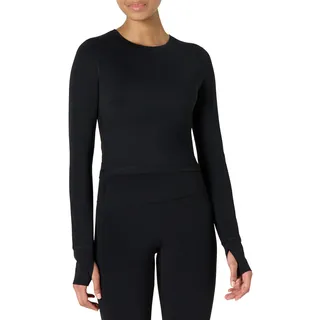 Amazon Essentials Damen Sportliches Anschmiegsames FormFlex Slim-Fit-Layering-Workout-Top, Bauchfrei