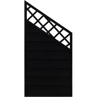 Sichtschutzzaun-Element Country Anthrazit lasiert 180 x 120/90 cm