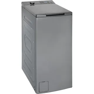 EXQUISIT Waschmaschine, Energieeffizienz: A, silberfarben, B:400cm H:870cm T:640cm, Waschmaschinen, Rückenschonend: bequem von oben zu beladen mit softer Türöffnung, Waschmaschine