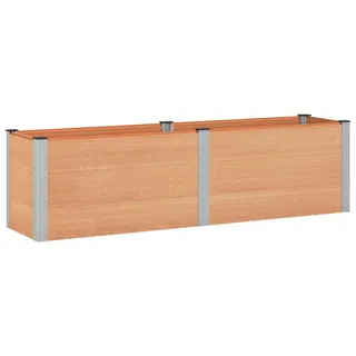 vidaXL Hochbeet Braun 200 x 50 x 54 cm WPC und Aluminium - Braun