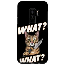 Hülle für Galaxy S9+ Halloween Katze Messer Design Witzige Tier Katzen