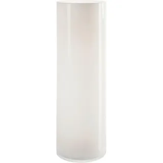 Ambia Home Vase , Weiß , Glas , rund , 60 cm , mundgeblasen, Hotcut, handgemacht, zum Stellen , Dekoration, Vasen, Bodenvasen