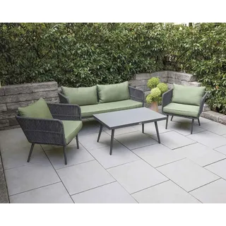 LC Garden Lounge Saigon Set 2x Sesseln 1x 2-Sitzer und 1x Tisch
