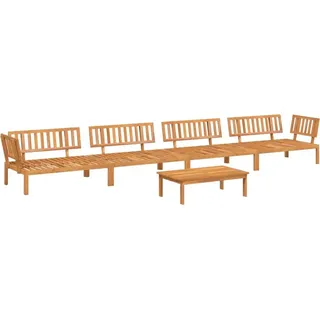 vidaXL 5-tlg. Garten-Sofagarnitur aus Paletten Massivholz Akazie - Braun