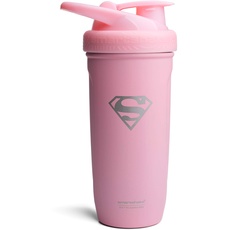 Smartshake Justice League Reforce Shaker Bottle 900ml, DC Comics Stainless Steel Protein Shaker Water Bottle, Leakproof Water Shaker Cup, Supplement Shaker for Sport & GYM, BPA-free, Supergirl