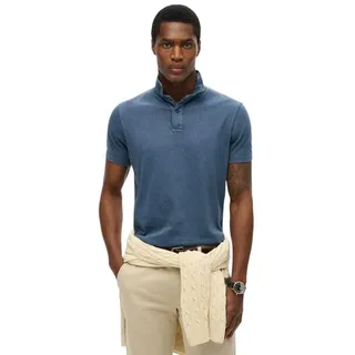 Superdry Essential Kurzarm-poloshirt - Blue Bottle - L