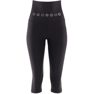 Winshape Damen Functional Comfort 3⁄4-Tights Hwl212C “High Waist” Mit Silberner 7 Chakras-Applikation Leggings