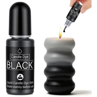 Alaoo Kerzenfarben, Flüssig Kerzen Farbe für DIY Kerze Kerzenherstellung, je 10ml, Schwarz