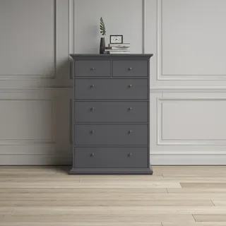 Home Affaire Sideboard Paris 140 x 96,2 x 48,5 cm grau